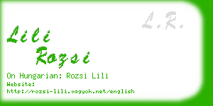 lili rozsi business card